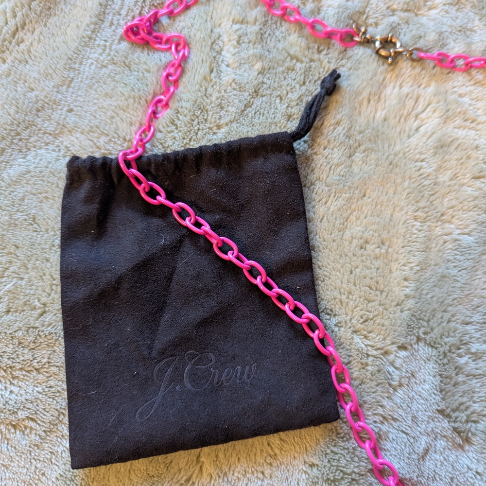 J. Crew Pink Chain Necklace